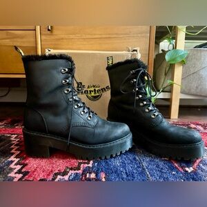 Authentic Leona Faux Fur -  Dr. Martens. With box.
